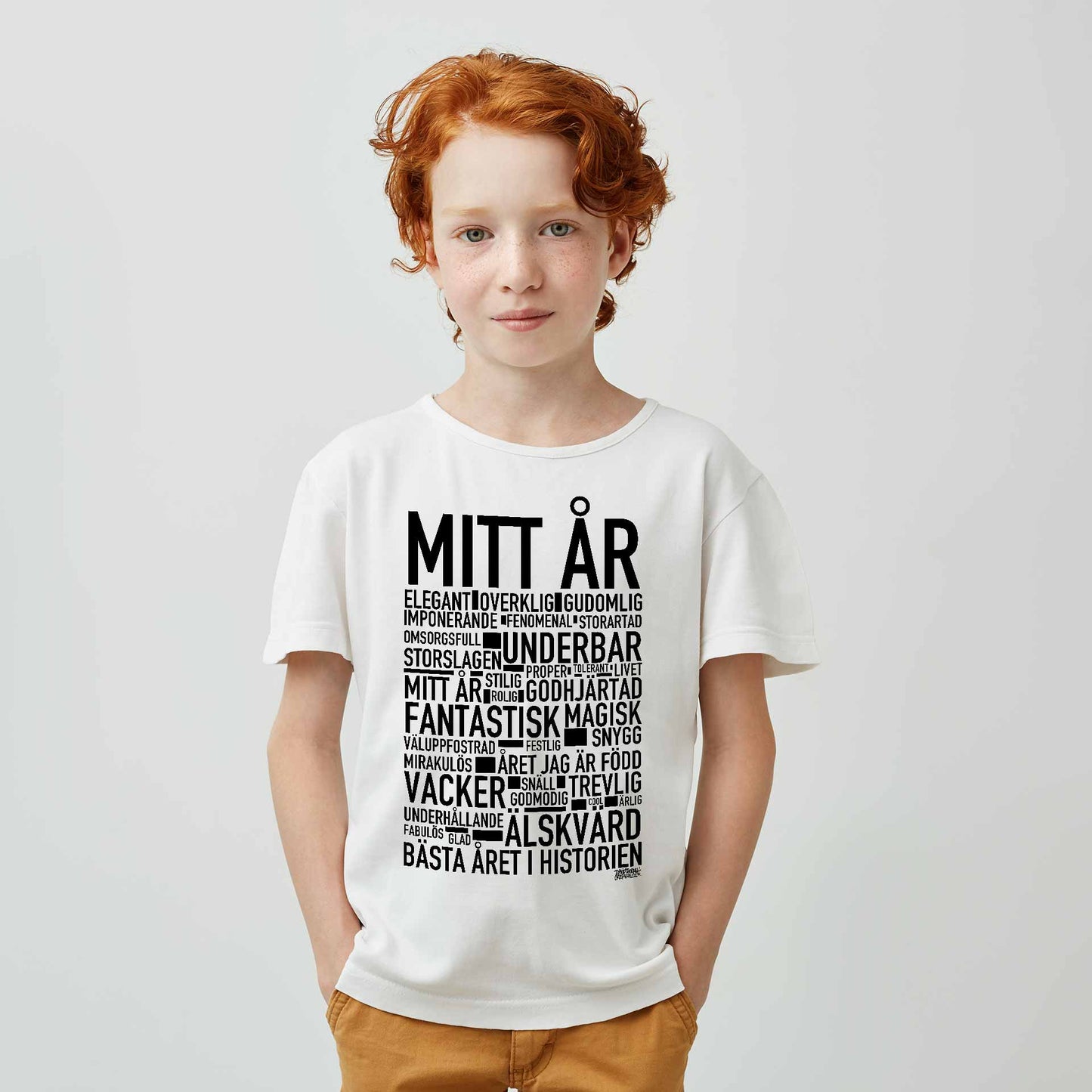 Ditt Födelseår Text Barn T-shirt