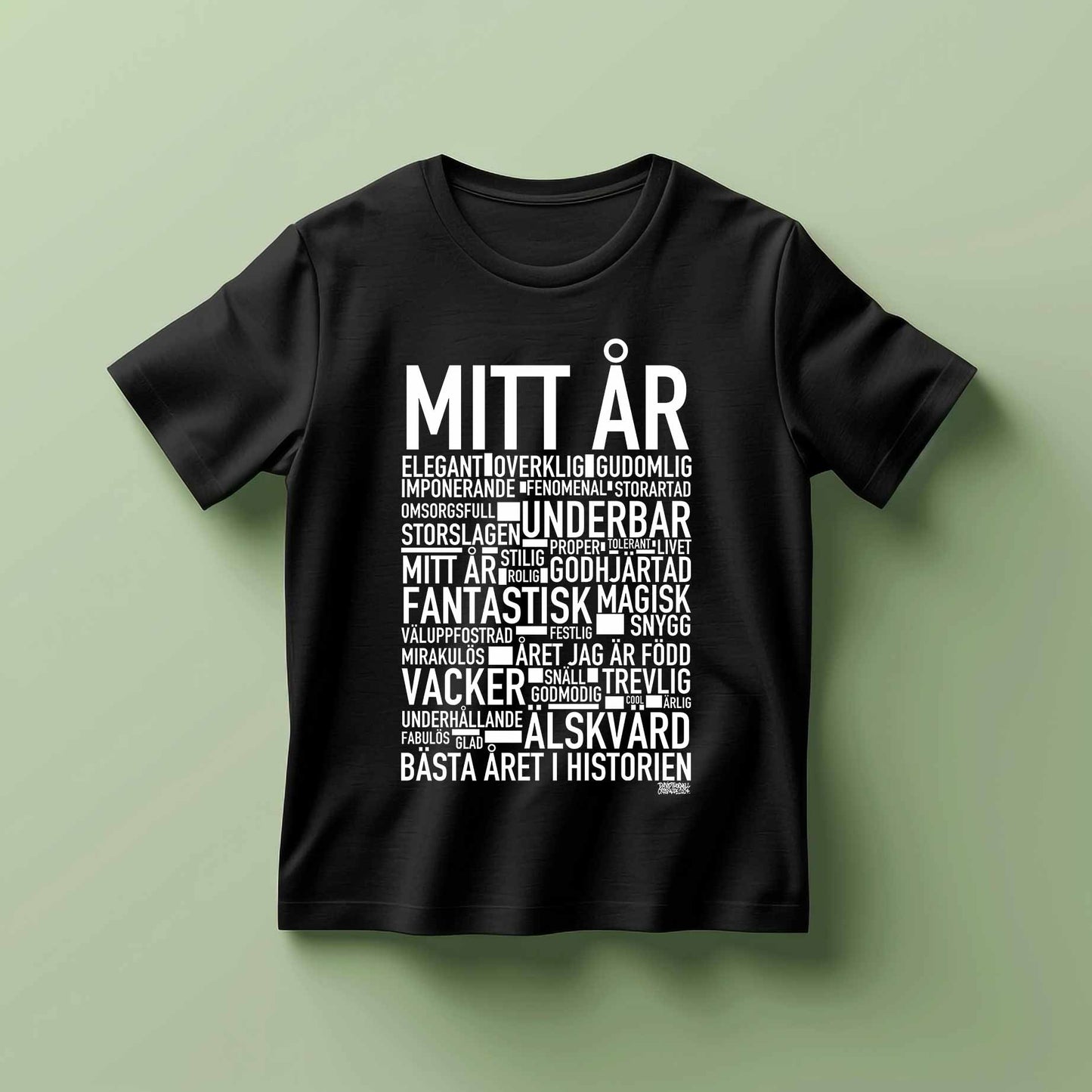 Ditt Födelseår Text Barn T-shirt