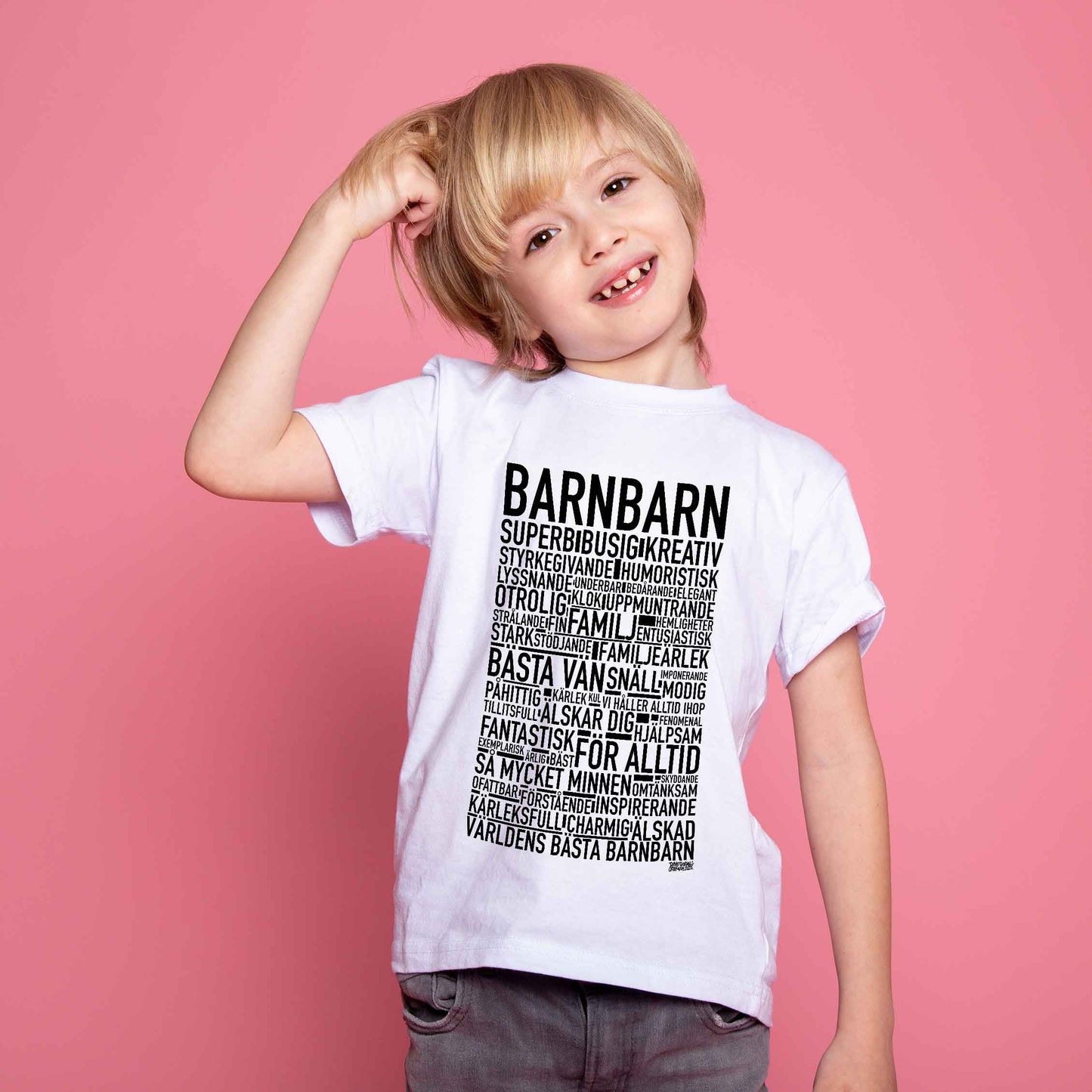 Barnbarn Text Barn T-shirt