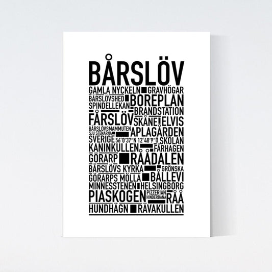 Bårslöv Text Poster