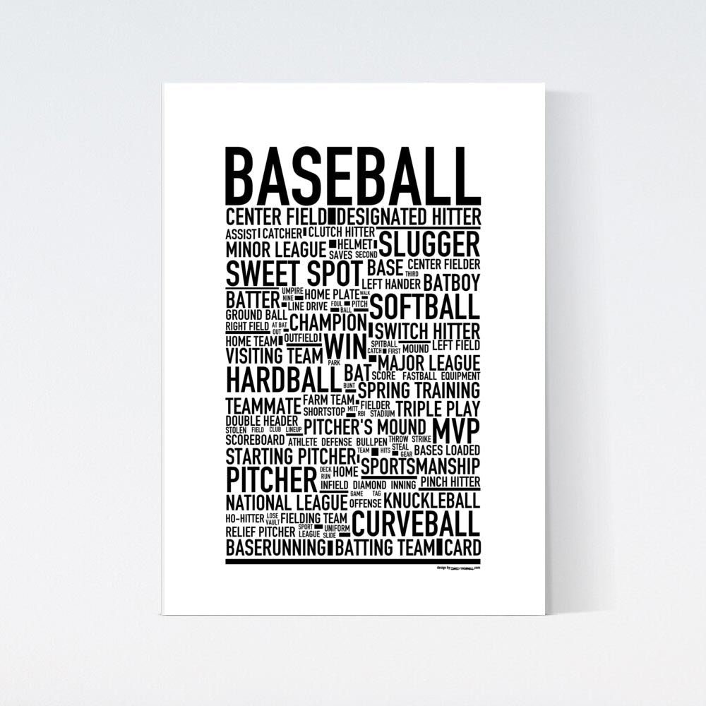 Baseball Text Poster