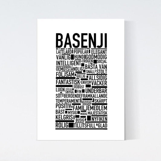 Basenji Text Poster