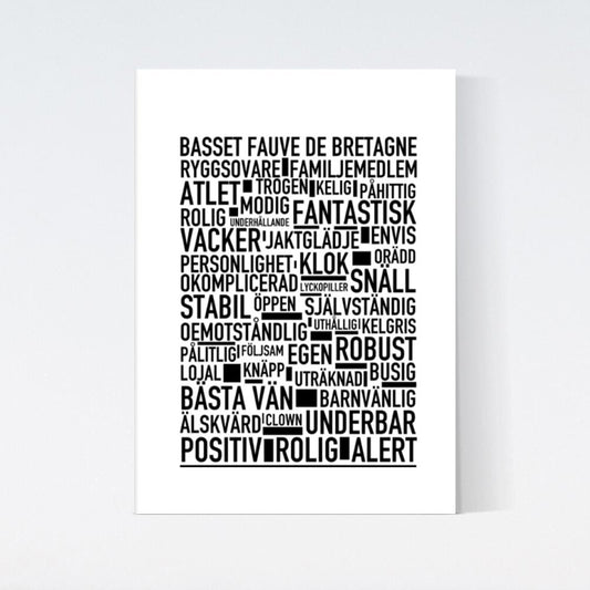 Basset Fauve De Bretagne Text Poster