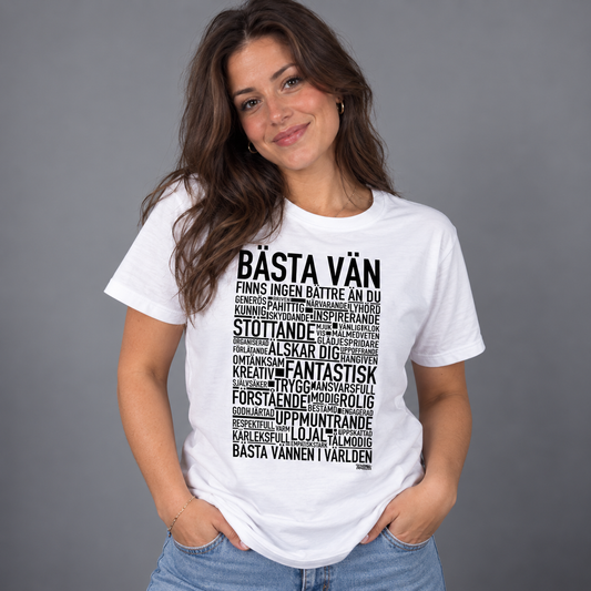 Bästa Vän Text T-shirt