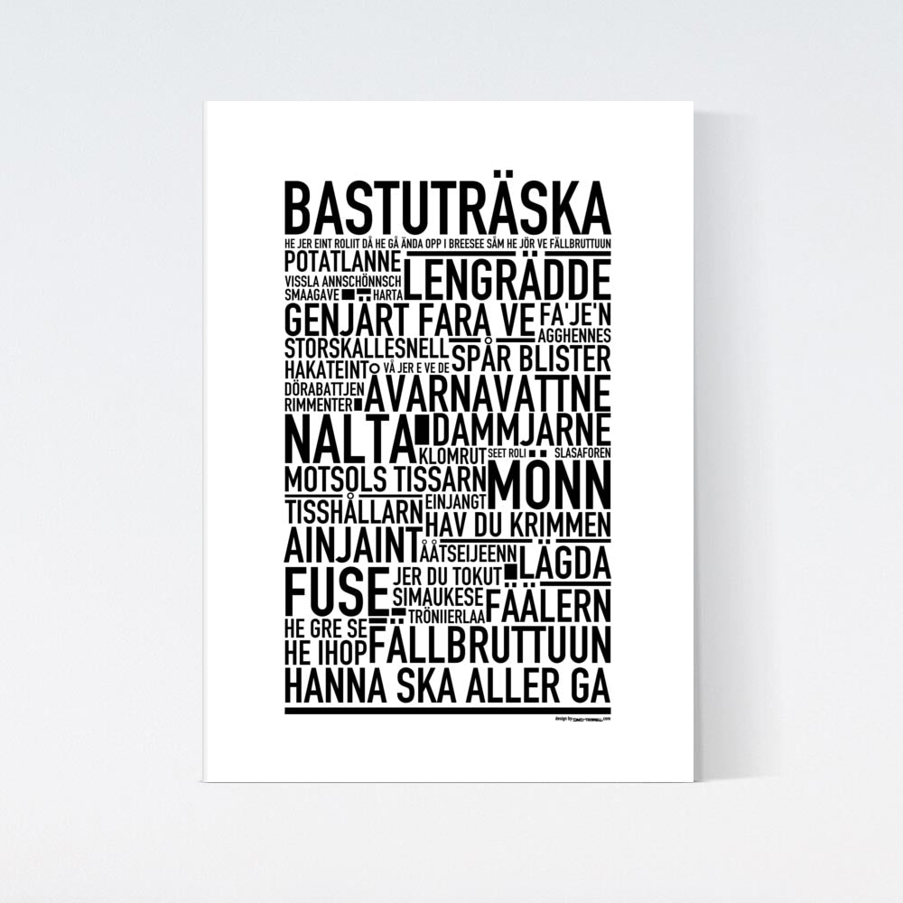 Bastuträska Dialekt Text Poster