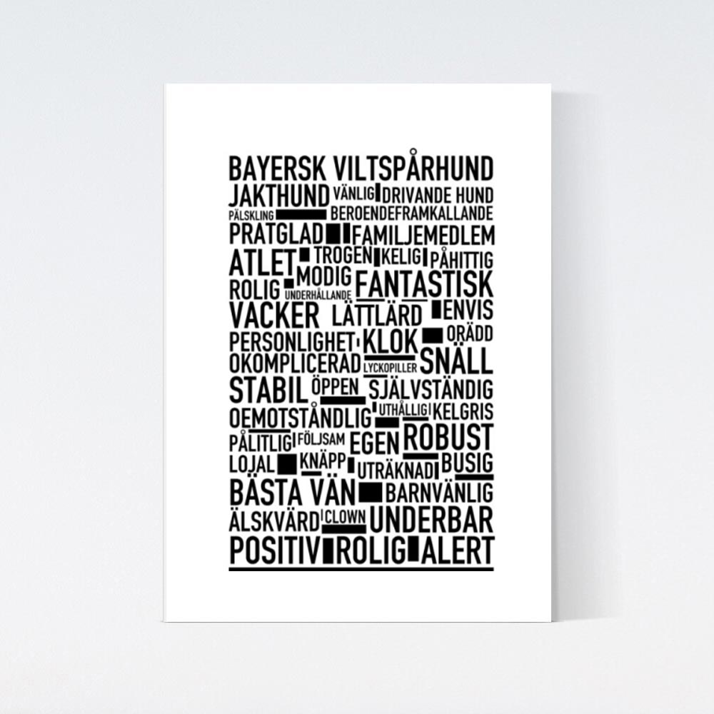 Bayersk Viltspårshund Text Poster