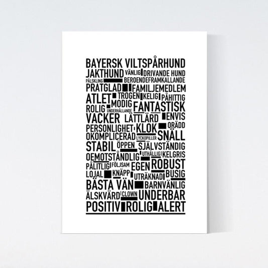 Bayersk Viltspårshund Text Poster