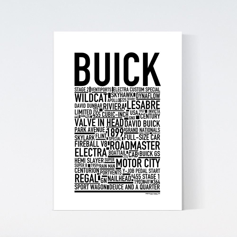 Buick Text Poster