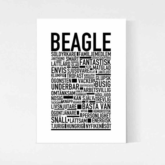 Beagle Text Poster