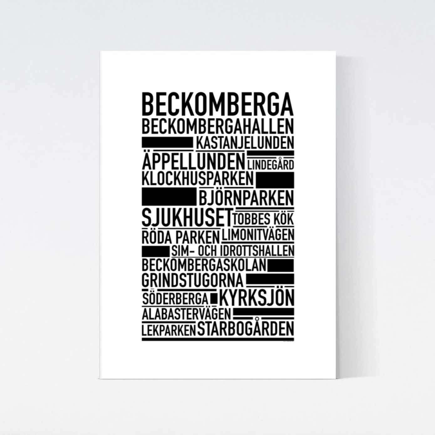 Beckomberga Text Poster