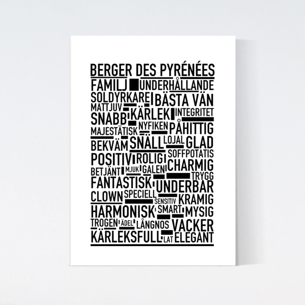 Berger Des Pyrénées Text Poster