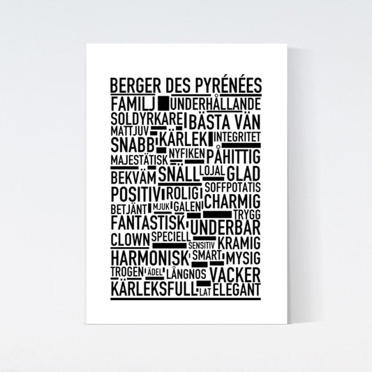 Berger Des Pyrénées Text Poster