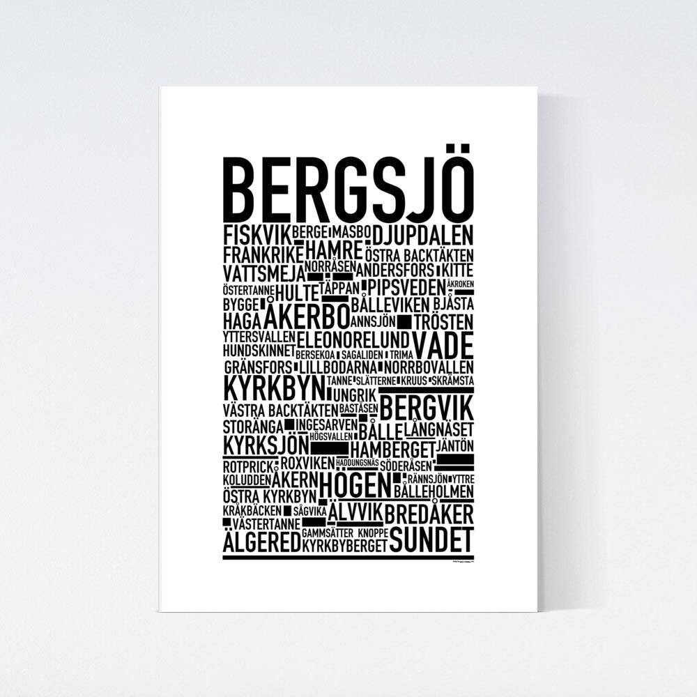 Bergsjö Text Poster