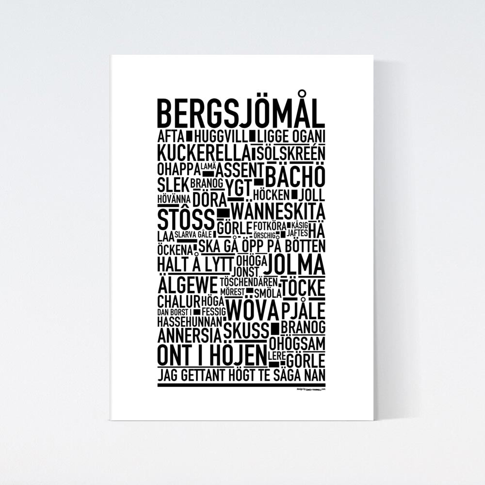 Bergsjömål Dialekt Text Poster