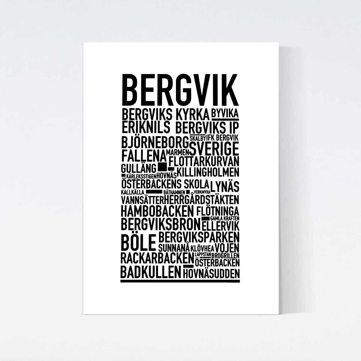 Bergvik Text Poster