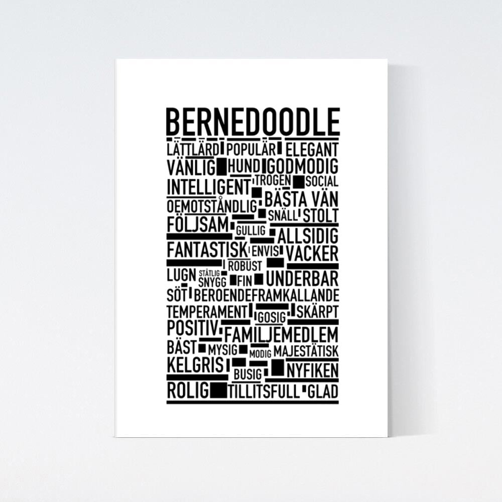 Bernedoodle Text Poster