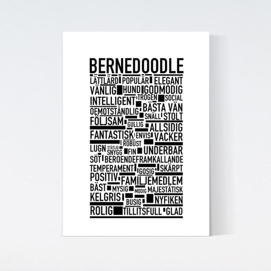 Bernedoodle Text Poster