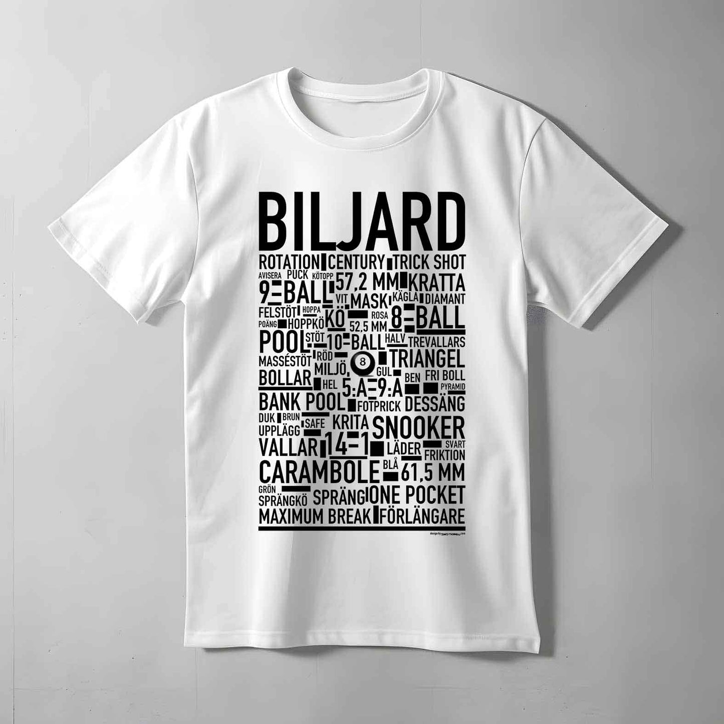 Biljard Text T-shirt