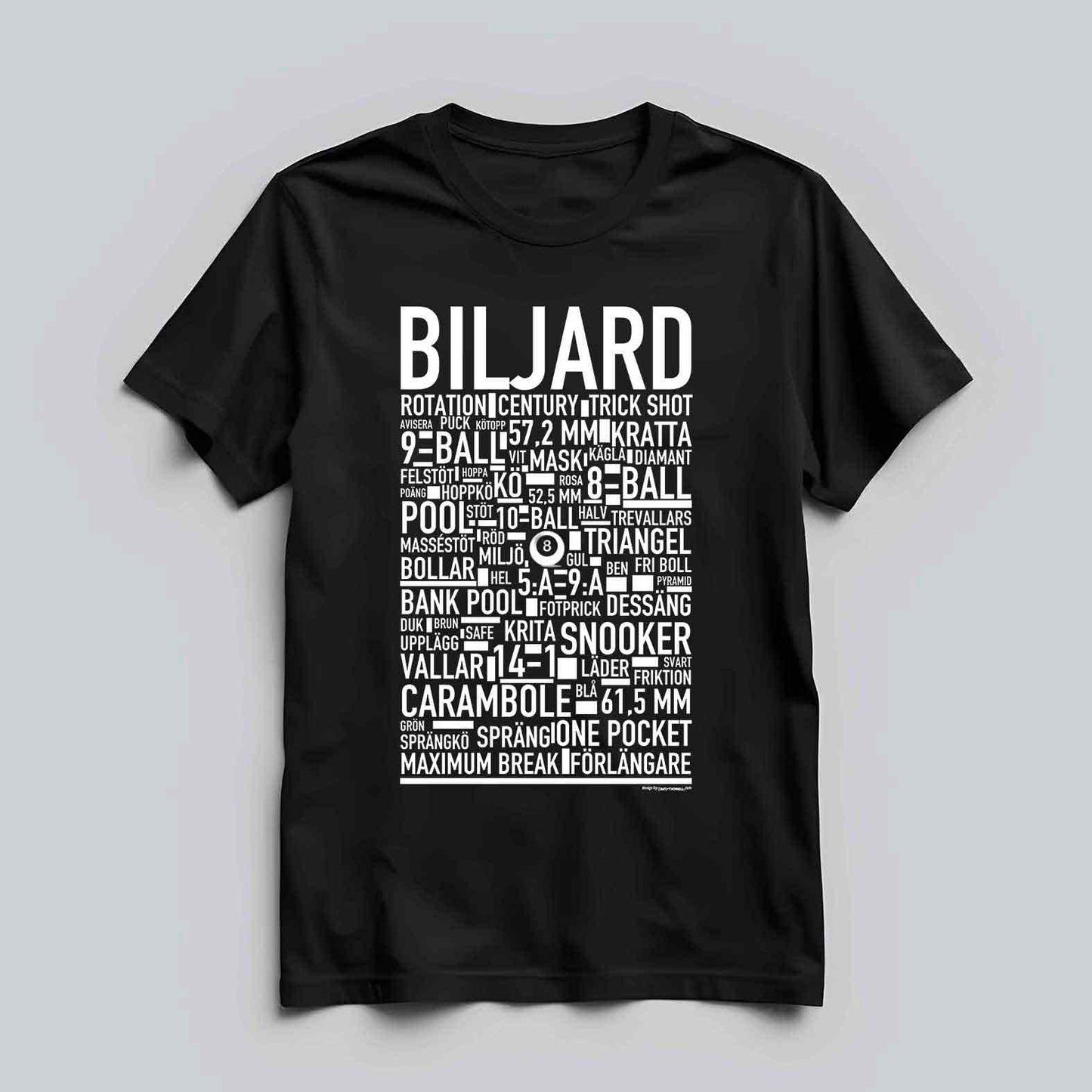 Biljard Text T-shirt