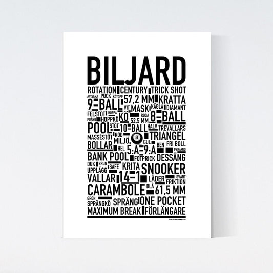 Biljard Text Poster