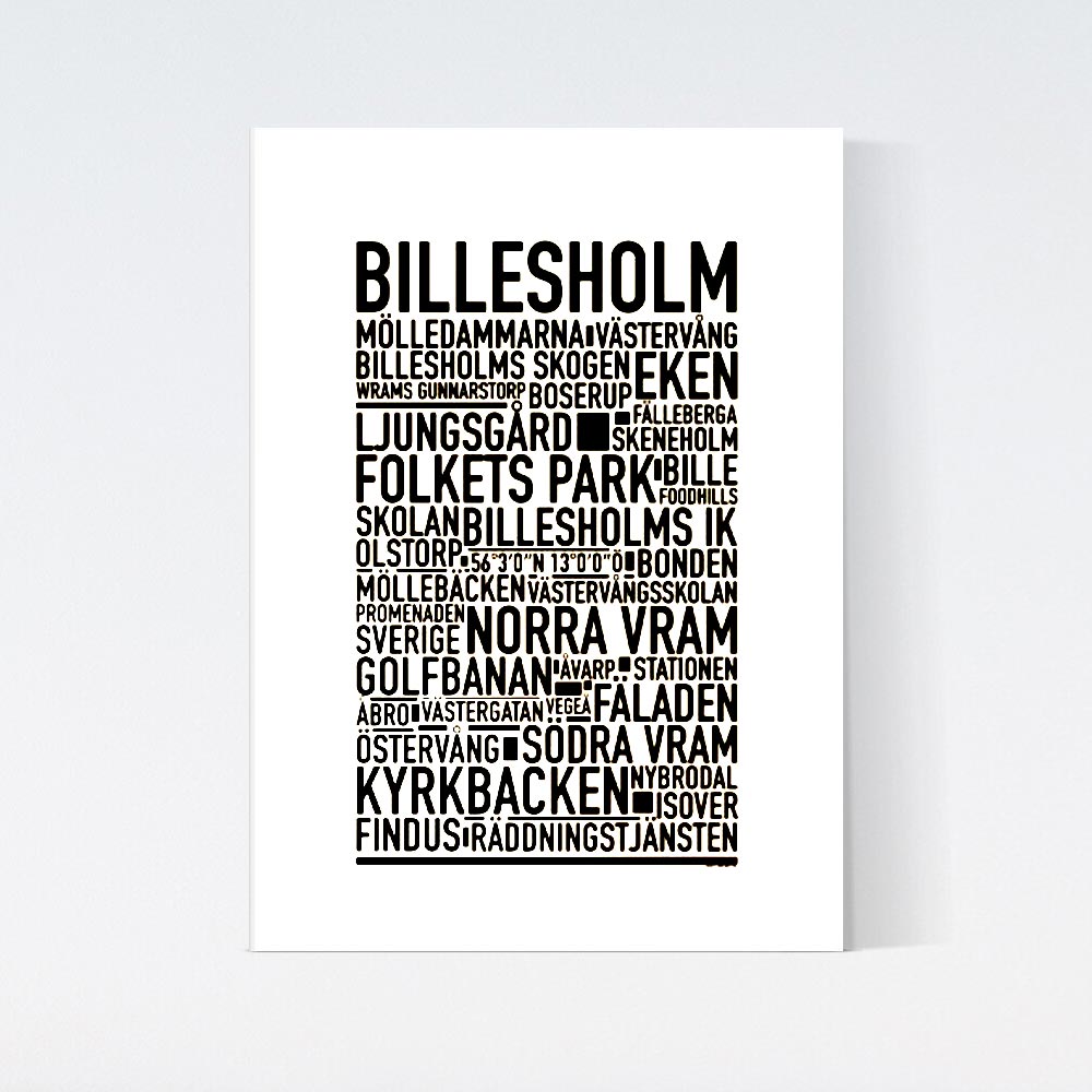 Billesholm Text Poster