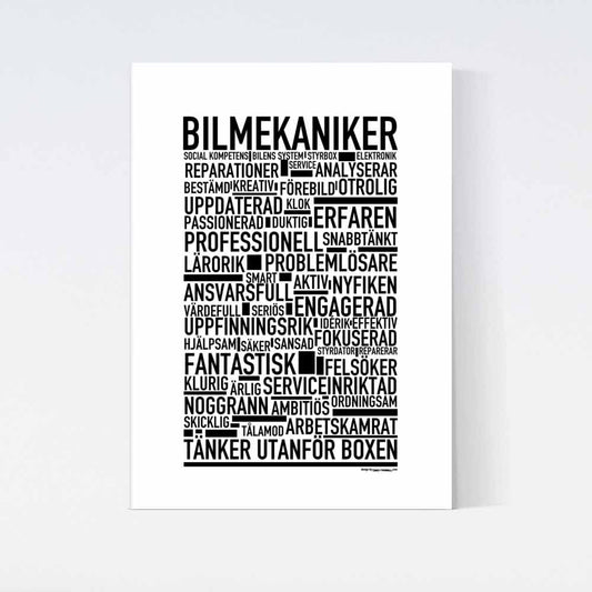 Bilmekaniker Text Poster