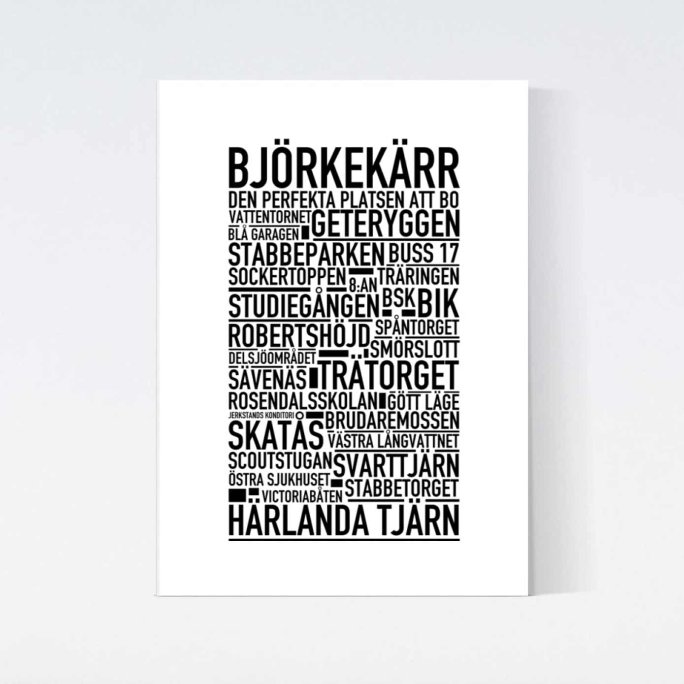 Björkekärr Text Poster