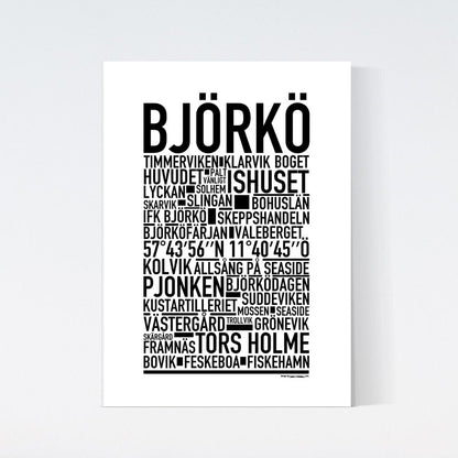 Björkö Text Poster