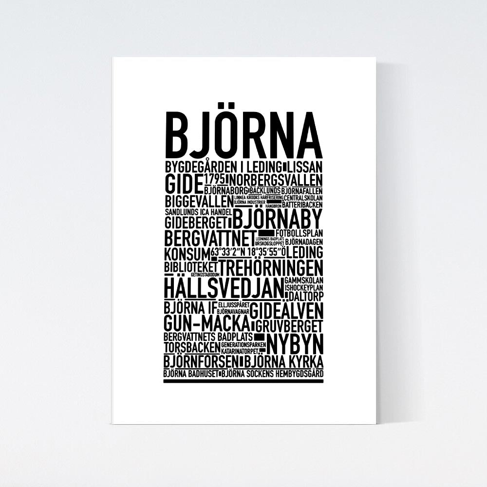 Björna Text Poster