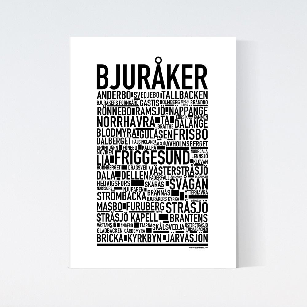 Bjuråker Text Poster