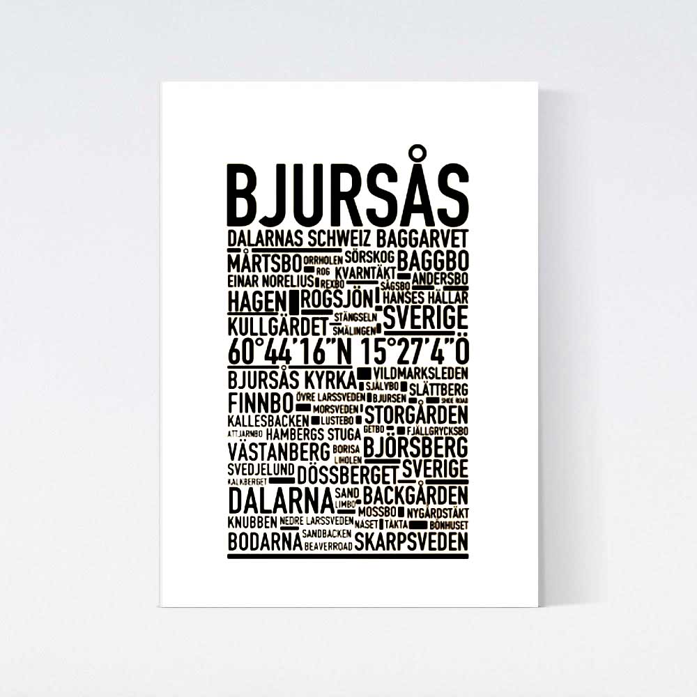 Bjursås Text Poster