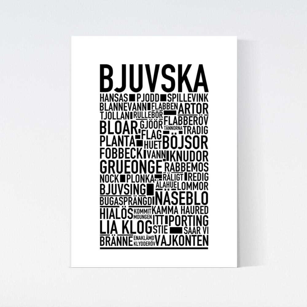 Bjuvska Dialekt Text Poster