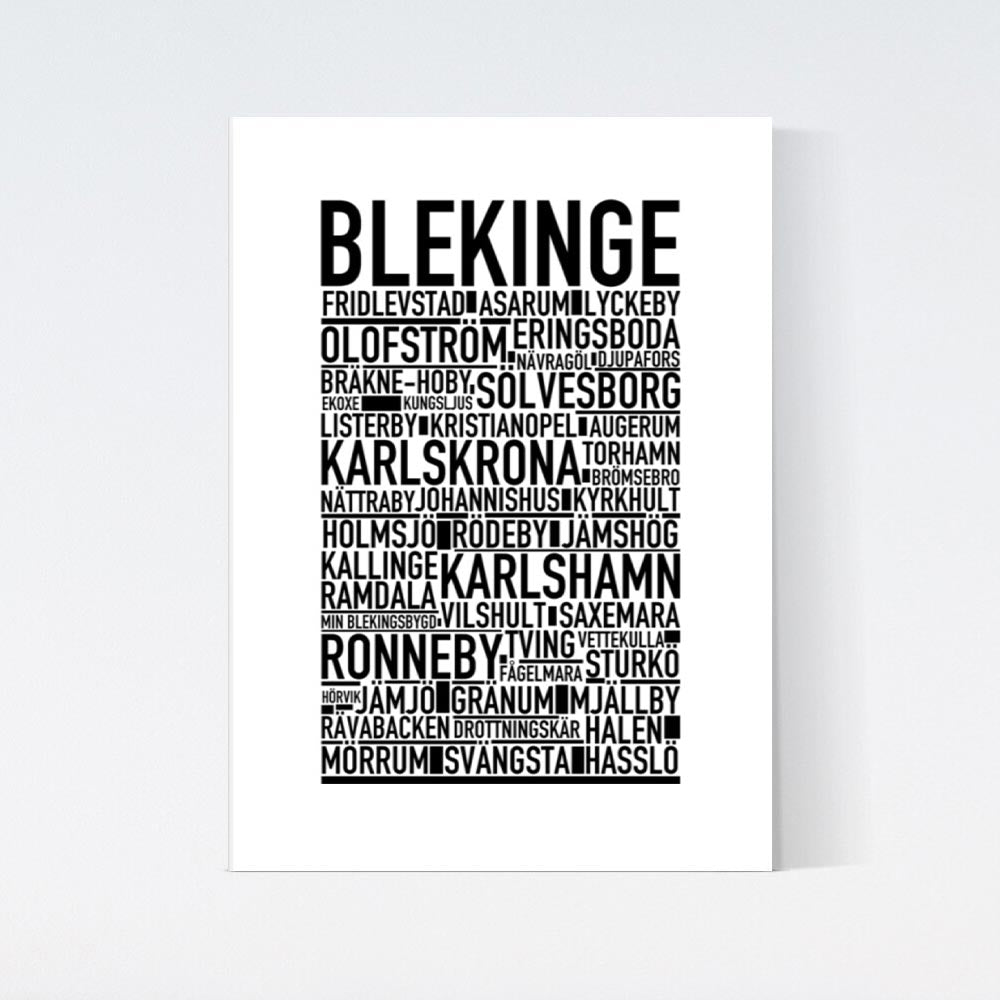 Blekinge Landskap Text Poster