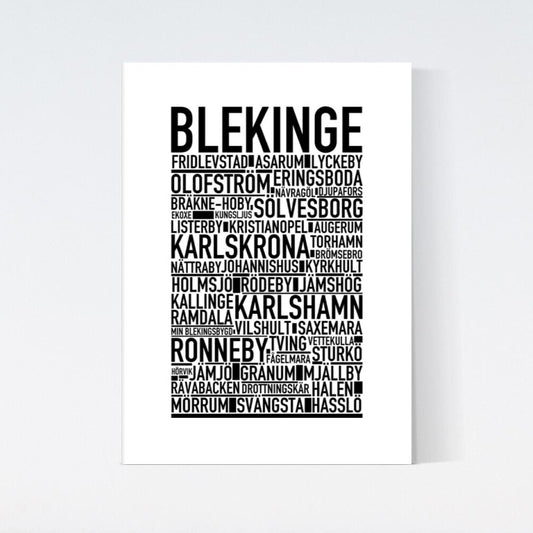 Blekinge Landskap Text Poster
