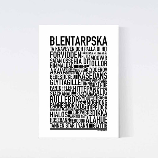 Blentarpska Dialekt Text Poster