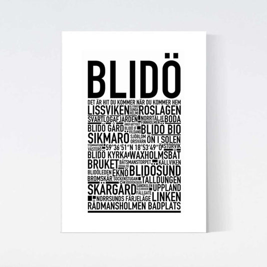 Blidö Text Poster