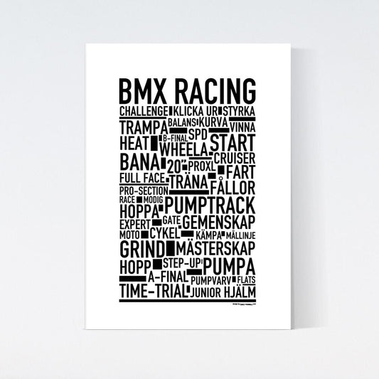 BMX Racing Text Poster