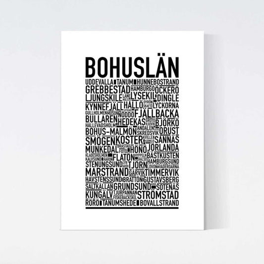 Bohuslän Landskap Text Poster