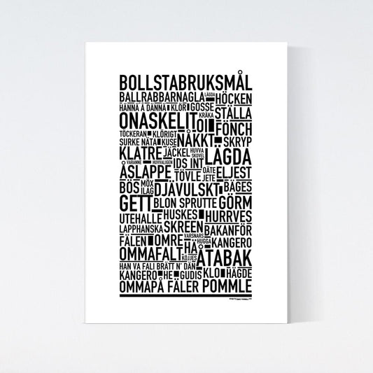 Bollstabruksmål Dialekt Text Poster