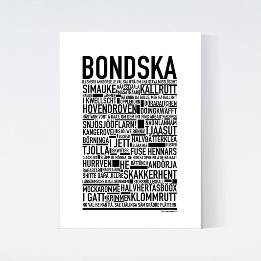 Bondska Dialekt Text Poster