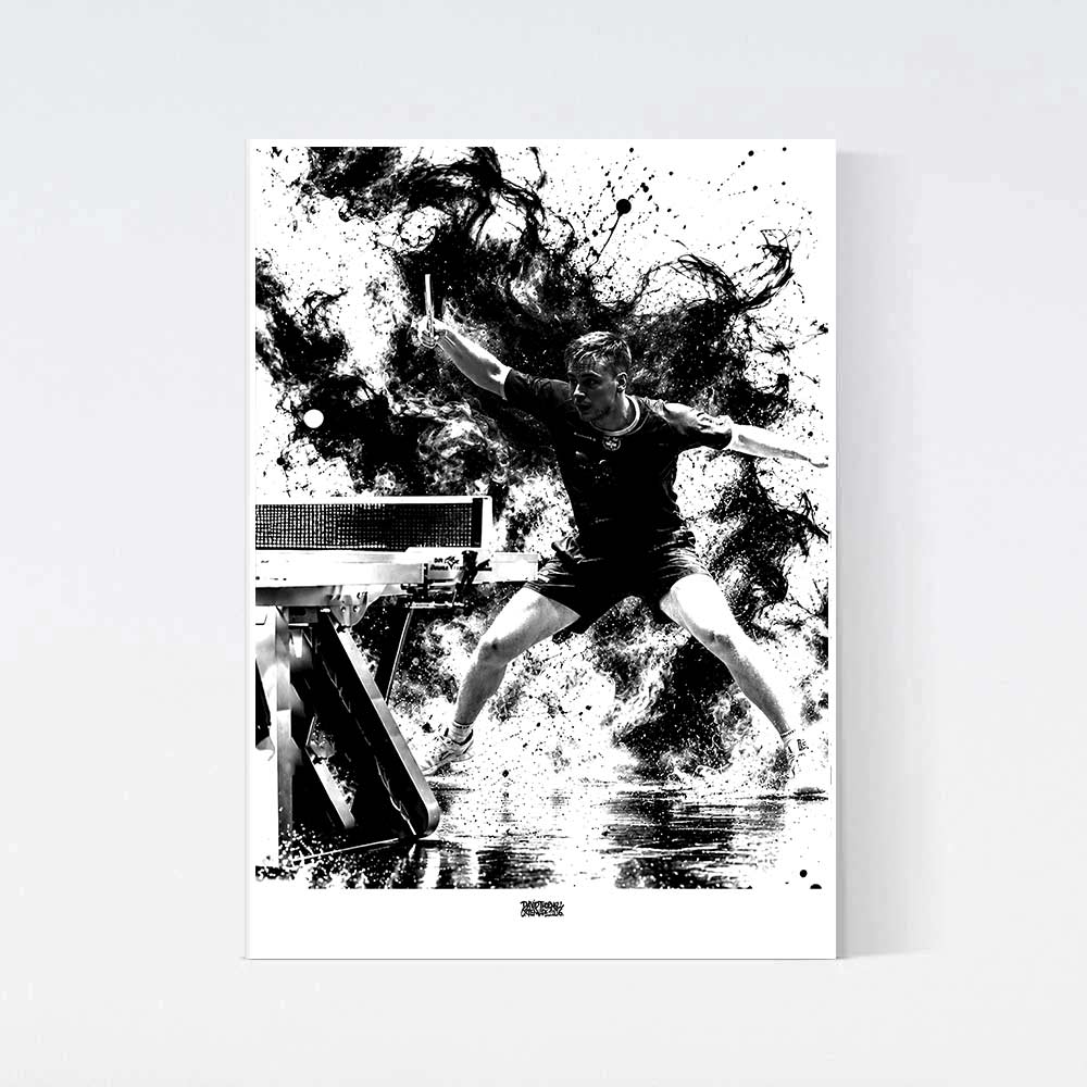 Bordtennis Spelare Poster