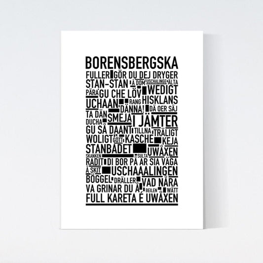 Borensbergska Dialekt Text Poster