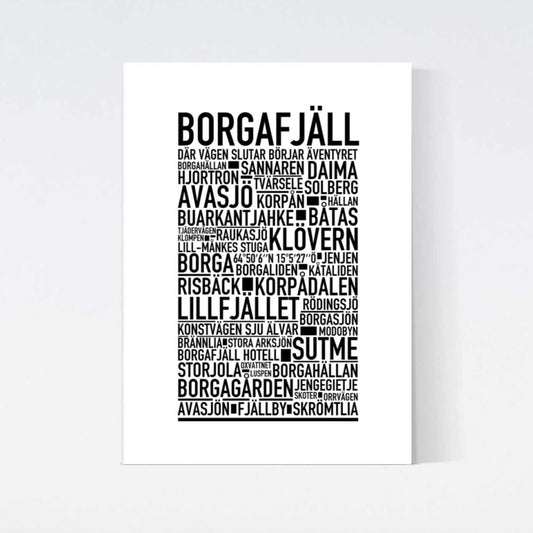 Borgafjäll Text Poster