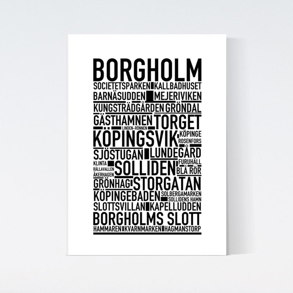 Borgholm Text Poster