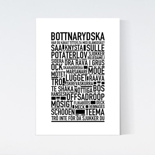 Bottnarydska Dialekt Text Poster