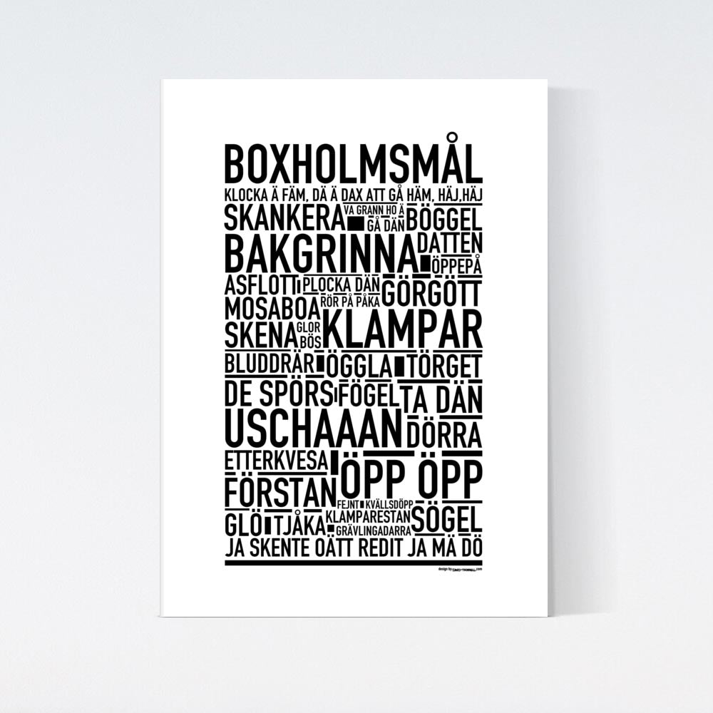 Boxholmsmål Dialekt Text Poster