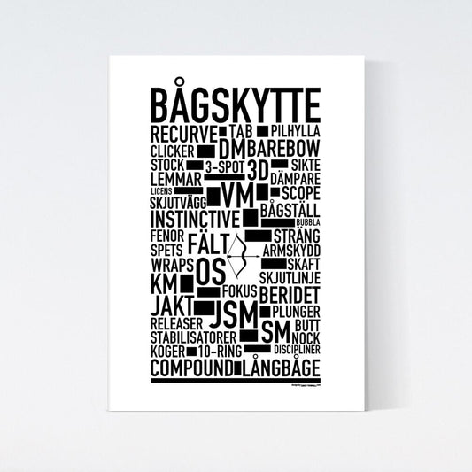 Bågskytte Text Poster