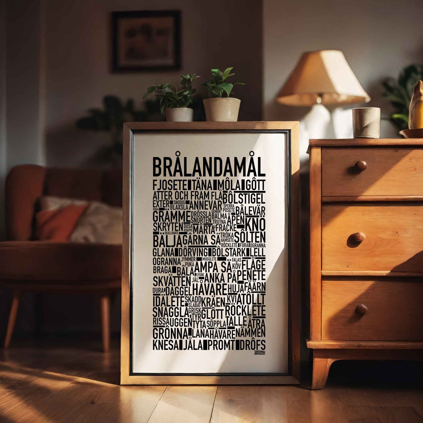 Brålandamål Dialekt Text Poster