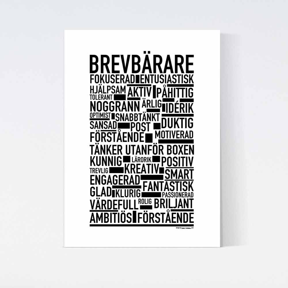 Brevbärare Text Poster