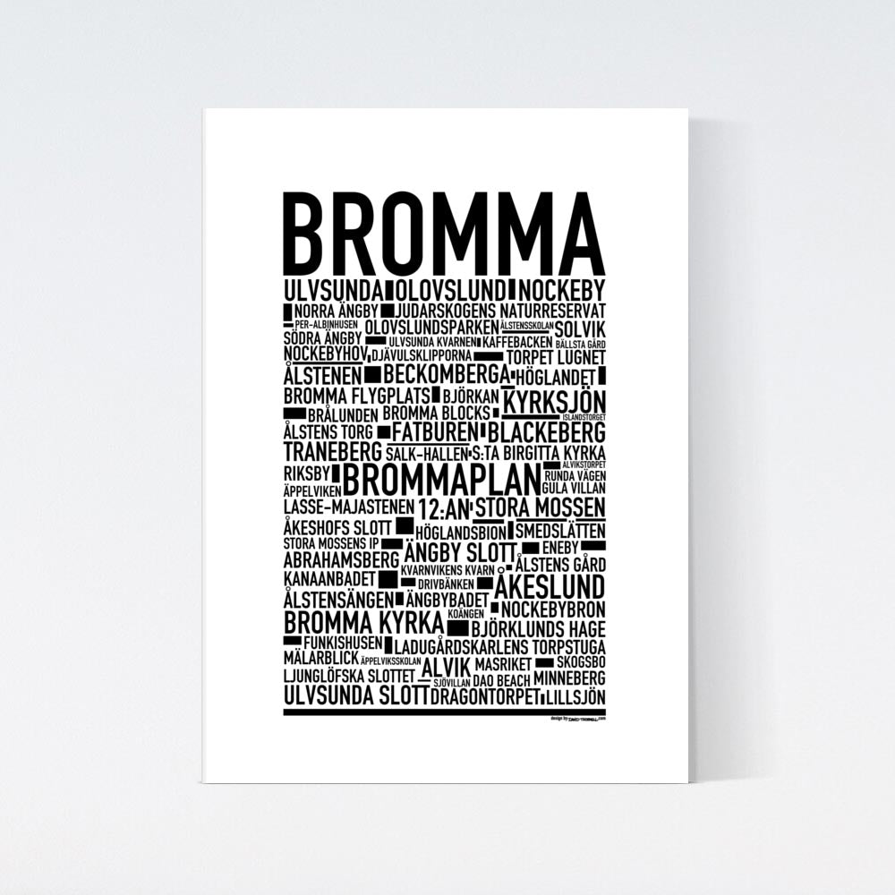 Bromma Text Poster